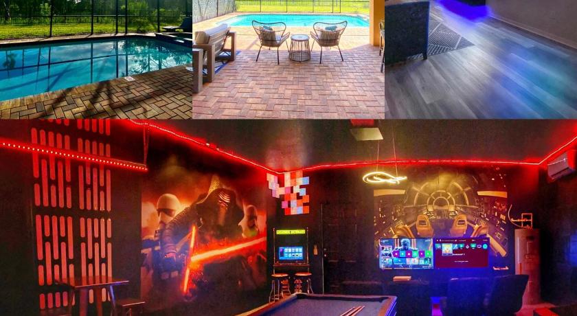 8BR VILLA NEAR DISNEY-VIEW/PRIVACY/POOL & SPA/PS5/EV