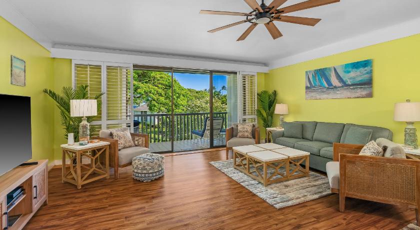Step to beach New Quiet Kiahuna Plantation Remodeled 2 bedroom condo with AC