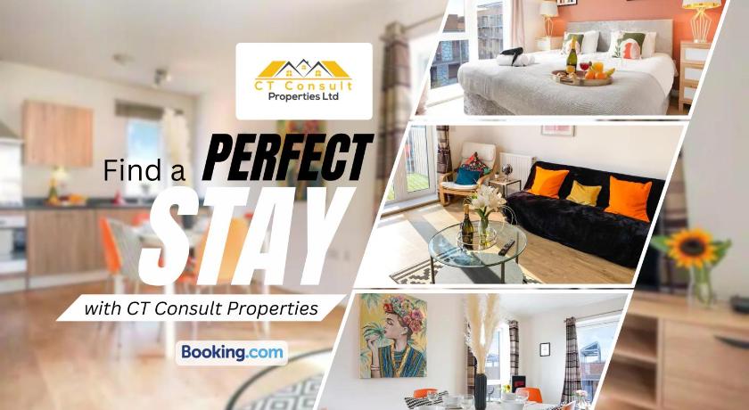 Beautiful 2 Bedroom, 2 Bathroom, Free Parking, Milton Keynes City Centre Penthouse Apartment