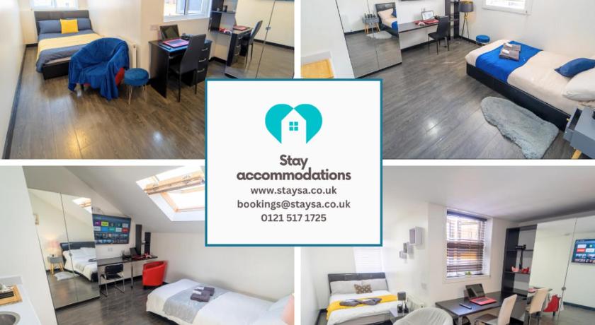 STAYSA Equipped studios near QE and UOB in GuestHouse close to the city!