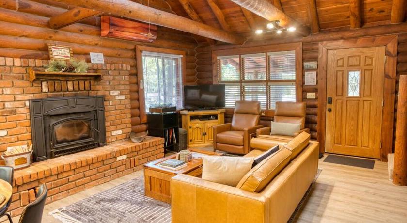 Charming Log Cabin in Tall Pines with Fire Pit Near Trails & Lake
