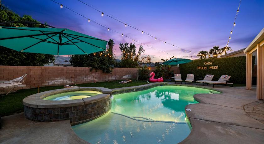 Casa Desert Muse with Heated Pool Spa Firepit Mini Golf and Games