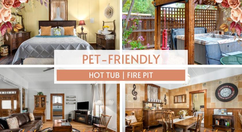 Pet-Friendly, Hot Tub, Fire Pit, King Beds - Walk to Main St!