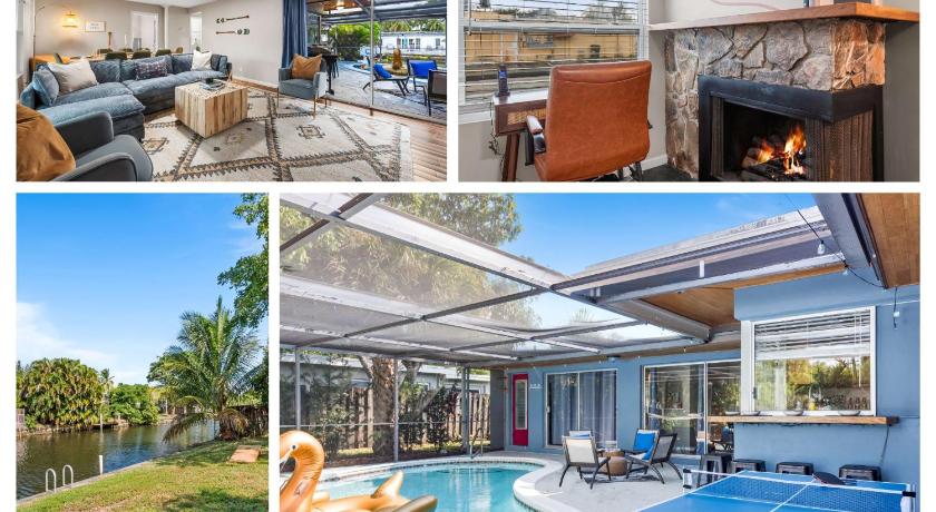 Canal views featuring indoor pool