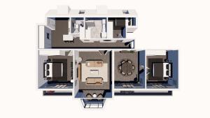 Three-Bedroom Apartment room in Beautiful 3 Bedroom Flat Near Shopping & Metro