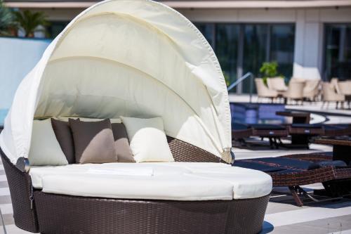 balkon/terras, Aura Hotel Adults Only in Balatonfured balkon/terras, Aura Hotel Adults Only in Balatonfured