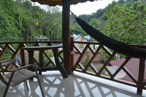 Balcony/terrace, Junia Guesthouse Bukit Lawang in Sampe Raya Balcony/terrace, Junia Guesthouse Bukit Lawang in Sampe Raya