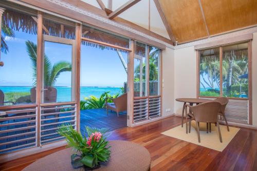 Balkon/teras, Little Polynesian Resort in Titikaveka Balkon/teras, Little Polynesian Resort in Titikaveka
