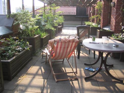 Balkon/terasa, Penthouse Backpackers in Osnabruck Balkon/terasa, Penthouse Backpackers in Osnabruck