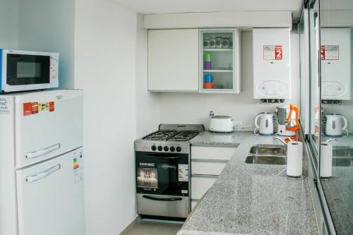 주방, Los Asturianos APART amentos 1 y 2 Mar del Plata in 마르 델 플라타 시티 센터 주방, Los Asturianos APART amentos 1 y 2 Mar del Plata in 마르 델 플라타 시티 센터