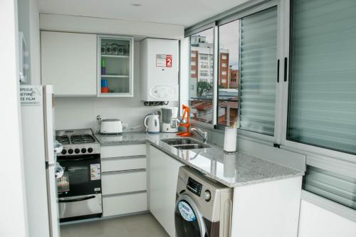 주방, Los Asturianos APART amentos 1 y 2 Mar del Plata in 마르 델 플라타 시티 센터 주방, Los Asturianos APART amentos 1 y 2 Mar del Plata in 마르 델 플라타 시티 센터