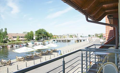 Balkon/teras, Hotel zur Brucke in Greifswald Balkon/teras, Hotel zur Brucke in Greifswald
