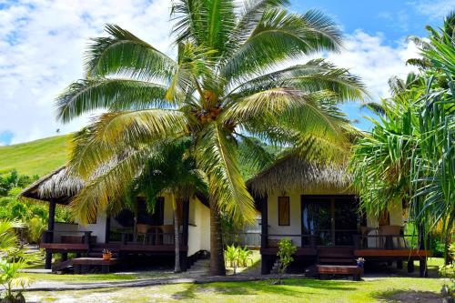 Terraza/balcón, Tamanu Beach in Aitutaki Terraza/balcón, Tamanu Beach in Aitutaki