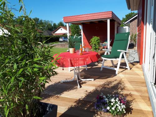 Erkély/terasz, Ferienhaus am Alfsee in Rieste Erkély/terasz, Ferienhaus am Alfsee in Rieste