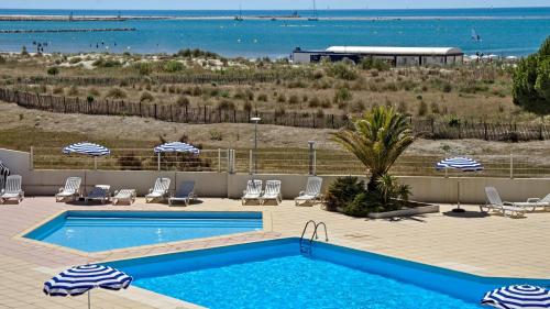 Beach, Rivages d'Ulysse Port Camargue in Le Grau-du-Roi Beach, Rivages d'Ulysse Port Camargue in Le Grau-du-Roi