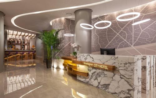 Vestíbulo, Blue Lagoon City Hotel in Kos Vestíbulo, Blue Lagoon City Hotel in Kos