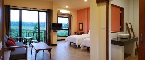 balkong/terrass, Baan Sakuna Hotel in Chiang Khong (Chiang Rai) balkong/terrass, Baan Sakuna Hotel in Chiang Khong (Chiang Rai)