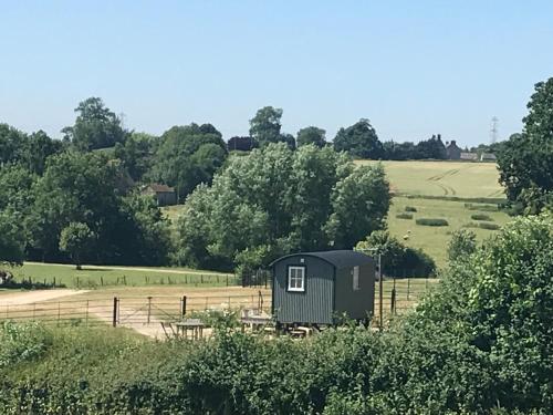 balkon/terasa, Weatherhead Farm Shepherds Hut in Buckingham balkon/terasa, Weatherhead Farm Shepherds Hut in Buckingham