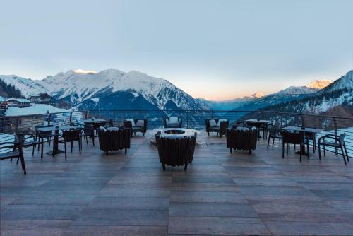 Étterem, Le Massif Hotel & Lodge Courmayeur The Leading Hotels of the World in Courmayeur Városközpont Étterem, Le Massif Hotel & Lodge Courmayeur The Leading Hotels of the World in Courmayeur Városközpont
