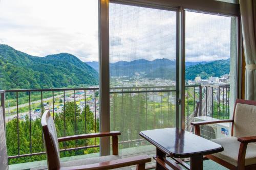 Kilátás, Yukiguni no Yado Takahan Ryokan in Juzava Kilátás, Yukiguni no Yado Takahan Ryokan in Juzava