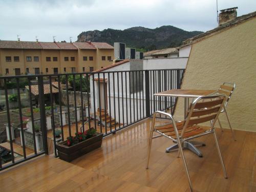 Erkély/terasz, Fonda Urquizu in Beceite Erkély/terasz, Fonda Urquizu in Beceite