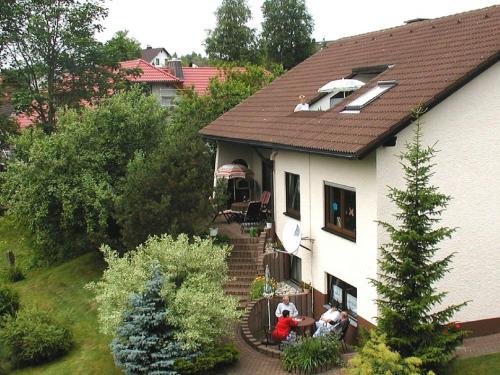 Balcony/terrace, Ferienwohnung Brunner - Haus am See in Nagel (Bavaria) Balcony/terrace, Ferienwohnung Brunner - Haus am See in Nagel (Bavaria)