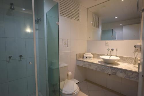 浴室, Hotel Dunamys Curitiba in 庫里奇巴市中心 浴室, Hotel Dunamys Curitiba in 庫里奇巴市中心