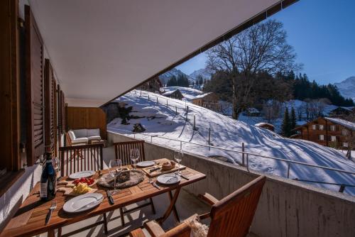 Balcony/terrace, Roossi-Huus 1 in Wengen Balcony/terrace, Roossi-Huus 1 in Wengen