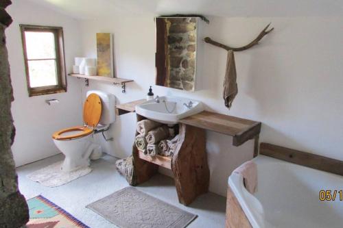 Bathroom, Provence Cottage in Suburb Bathroom, Provence Cottage in Suburb