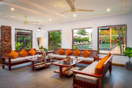 Lobby, Khmer House Resort in Sala Kamreuk Lobby, Khmer House Resort in Sala Kamreuk
