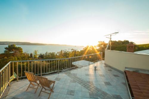 Erkély/terasz, Paradise with Sea View Apartment in Ankaran Erkély/terasz, Paradise with Sea View Apartment in Ankaran