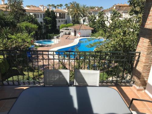 شرفة/ تراس, Marbella - Estepona beach frontline apartment in Hacienda Beach شرفة/ تراس, Marbella - Estepona beach frontline apartment in Hacienda Beach
