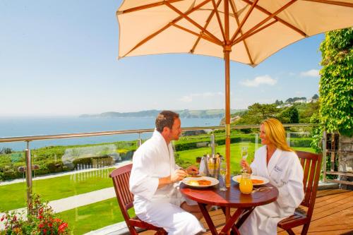 Balcony/terrace, The Carlyon Bay Hotel and Spa in Saint Austell Balcony/terrace, The Carlyon Bay Hotel and Spa in Saint Austell