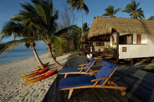 Terraza/balcón, Tamanu Beach in Aitutaki Terraza/balcón, Tamanu Beach in Aitutaki