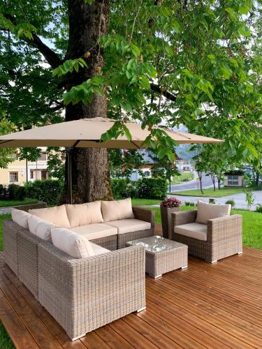 Erkély/terasz, Der Ulmenhof in Gosau városközpont Erkély/terasz, Der Ulmenhof in Gosau városközpont