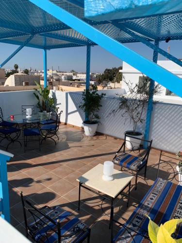Balkon/teras, Dar Lola Djerba in Houmt Souk Balkon/teras, Dar Lola Djerba in Houmt Souk
