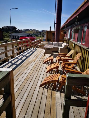 Balkon/Terrasse, Hotel Sisimiut in Sisimiut Balkon/Terrasse, Hotel Sisimiut in Sisimiut