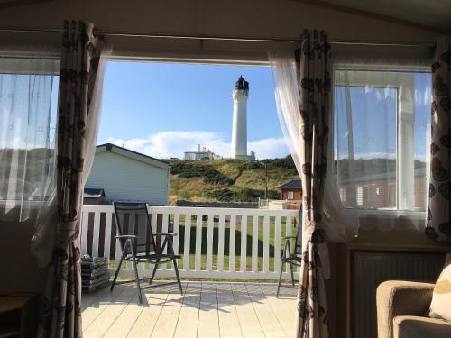 Erkély/terasz, 87 Lighthouse View Lodge in Lossiemouth Erkély/terasz, 87 Lighthouse View Lodge in Lossiemouth