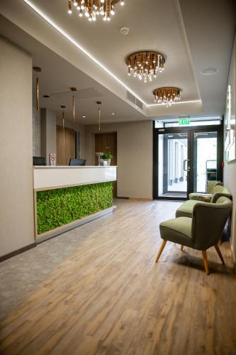 Lobby, Lignum Hotel in Miskolc Lobby, Lignum Hotel in Miskolc