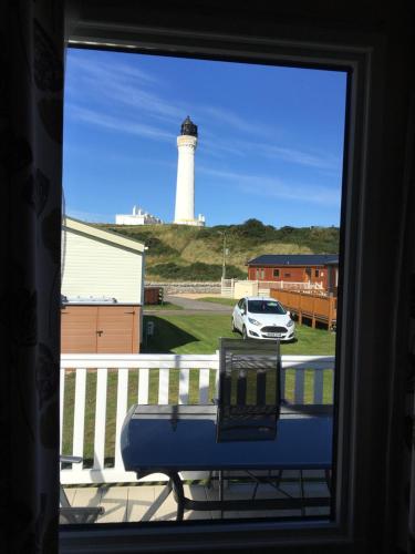 Erkély/terasz, 87 Lighthouse View Lodge in Lossiemouth Erkély/terasz, 87 Lighthouse View Lodge in Lossiemouth
