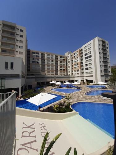 Swimming pool, Park Veredas, Flat 407 - Rio Quente - GO in Caldas Novas Swimming pool, Park Veredas, Flat 407 - Rio Quente - GO in Caldas Novas