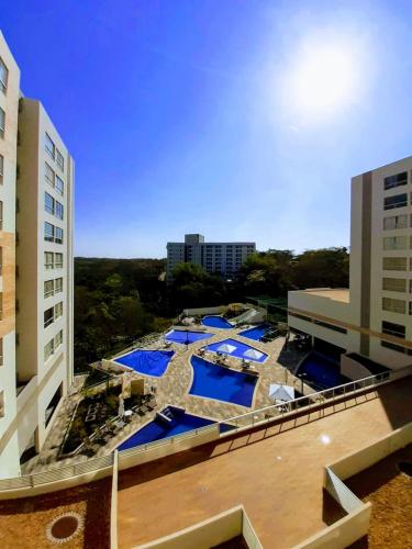 Balcony/terrace, Park Veredas, Flat 407 - Rio Quente - GO in Caldas Novas Balcony/terrace, Park Veredas, Flat 407 - Rio Quente - GO in Caldas Novas