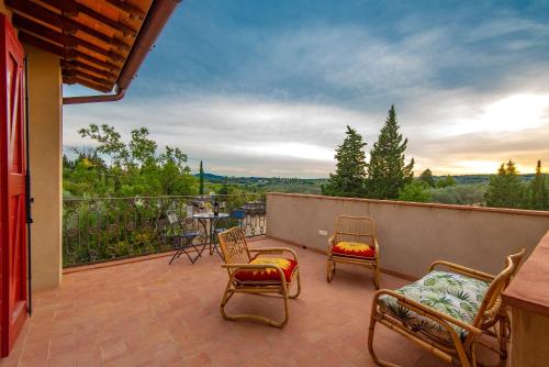 Erkély/terasz, Agriturismo Villa Ulivello in Chianti in Greve in Chianti Erkély/terasz, Agriturismo Villa Ulivello in Chianti in Greve in Chianti