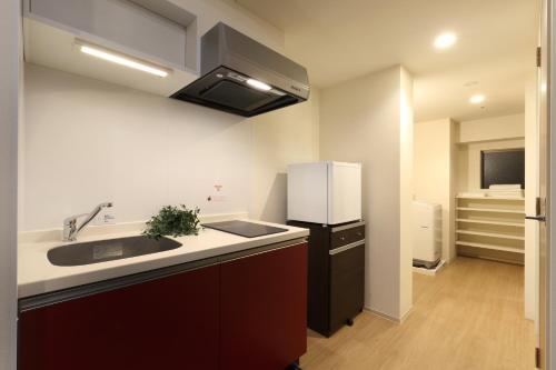 Kitchen, Residence Hotel Hakata 19 in Fukuoka Kitchen, Residence Hotel Hakata 19 in Fukuoka