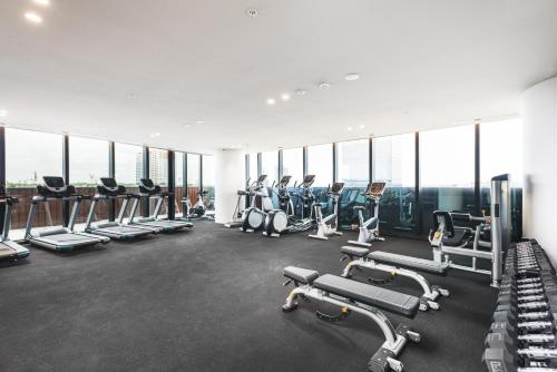 Fitness center, Sky One Apartments by CLLIX in Box Hill Fitness center, Sky One Apartments by CLLIX in Box Hill