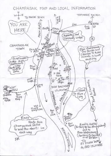 Floor plans, Khamphouy Guesthouse in Champasak Floor plans, Khamphouy Guesthouse in Champasak