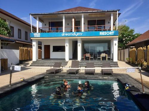 Balkon/Terrasse, Dream Divers Resort in Lombok Balkon/Terrasse, Dream Divers Resort in Lombok