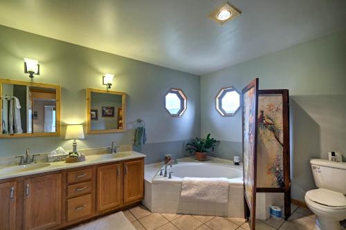 Bathroom, Serene Mtn Home with Decks Hike, Bike, and Raft Nearby in Westcliffe Bathroom, Serene Mtn Home with Decks Hike, Bike, and Raft Nearby in Westcliffe