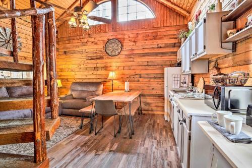 Broken Bow Log Cabin with Fire Pit, Pond, and Deck! in De Queen Broken Bow Log Cabin with Fire Pit, Pond, and Deck! in De Queen