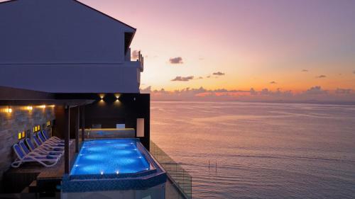 Uitzicht, Arena Beach Hotel at Maafushi in Maldive Islands Uitzicht, Arena Beach Hotel at Maafushi in Maldive Islands
